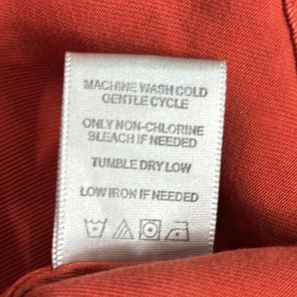 John Mark Orange Long Sleeve Dress 100% Tencel Size Small - Picture 8 of 8